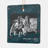 Liebe Personalisiert Holiday Foto Weihnachtsgesche Keramikornament (Links)
