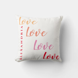 Liebe Personalisiert Minimale Typografie Kissen