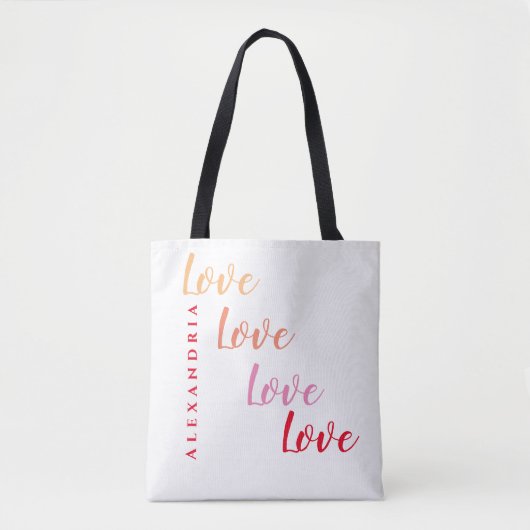 Liebe Personalisiert Moderne Tasche (Vorderseite)