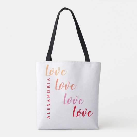 Liebe Personalisiert Moderne Tasche (Rückseite)