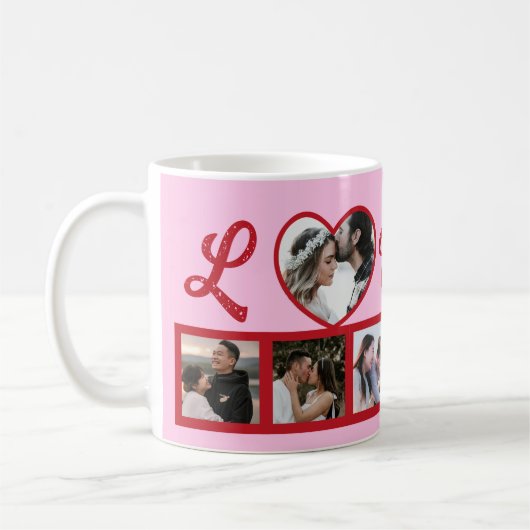 Liebe personalisiert Valentinstag Kaffeetasse (Links)