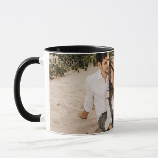 "LIEBE" personalisiert Vollständiges Foto-Layout Tasse (Links)