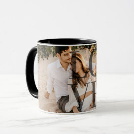 "LIEBE" personalisiert Vollständiges Foto-Layout Tasse