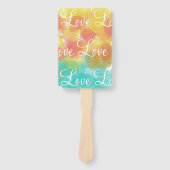 Liebe Personalisiert Wedding Gouache Wasserfarben Fächer (Vorderseite)