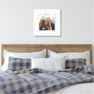 Liebe Personalisierte Foto- und Text-Typografie Leinwanddruck