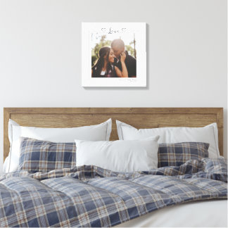 Liebe Personalisierte Foto- und Text-Typografie Leinwanddruck