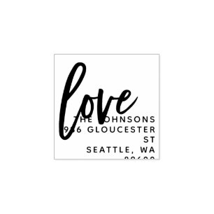 Liebe   Personalisierte Hochzeit Gummistempel