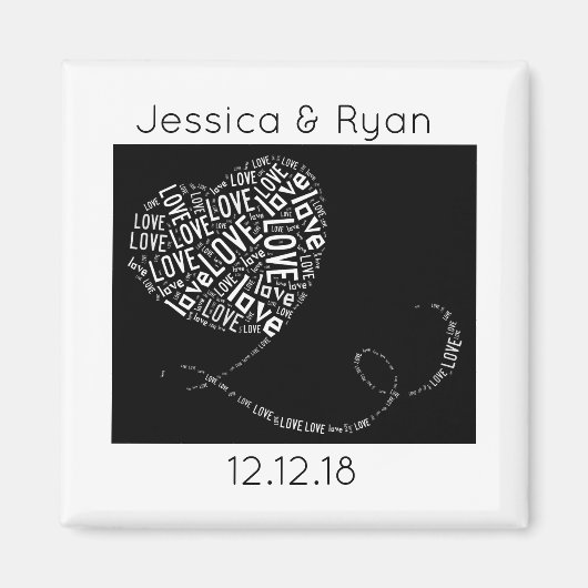 Liebe Personalisierte Kunst Magnet (Vorne)