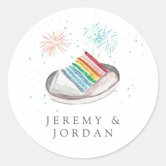 Liebe Personalisierte Paare Runder Aufkleber (Vorderseite)