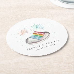 Liebe Personalisierte Paare Runder Pappuntersetzer