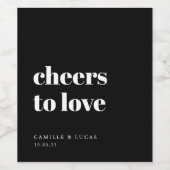 Liebe Personalisierter Gastgeschenke Hochzeiten Weinetikett (Einzelnes Label)