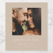 Liebe Personalisierter Gastgeschenke Hochzeiten Weinetikett (Einzelnes Label)