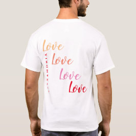 Liebe Personalisierter Name Zurück und Pocket Desi T-Shirt