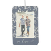 LIEBE Personalisiertes Foto Blaues Auto Autolufterfrischer (Vorderseite)
