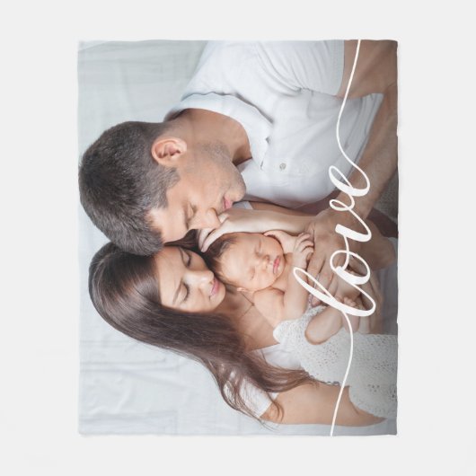 Liebe Personalisiertes Foto Fleecedecke (Vorderseite)