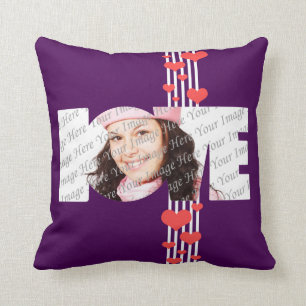 Liebe-personalisiertes Foto-Kissen des Valentines Kissen