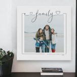 Liebe Personalisiertes Foto und Texttypografie Künstlicher Leinwanddruck<br><div class="desc">Liebe Herzfamilien Thema Personalisiertes Foto und Text Typografie Wandkunst - Imitate Wrapped Canvas Print von Ricaso - fügen Sie Ihr eigenes Foto und Text zu dieser großen Imitat Leinwand</div>