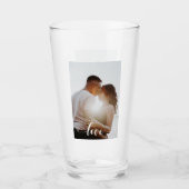 Liebe Personalisiertes Foto Valentine Jubiläum Glas (Vorderseite)