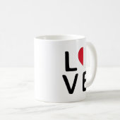 Liebe - Peru-Flagge Kaffeetasse (VorderseiteRechts)