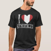 Liebe Peru Flaggenland T-Shirt (Vorderseite)