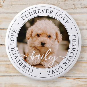 Liebe Pet Memorial Elegantes Foto Button