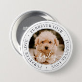 Liebe Pet Memorial Elegantes Foto Button (Vorne & Hinten)