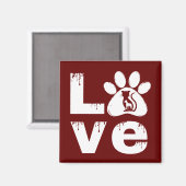 LIEBE PET PAW ANIMAL GIFT MAGNET (Vorderseite/Rückseite)