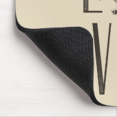 Liebe Pet Pet Print Brown Grunge Typografie Mousepad (Ecke)