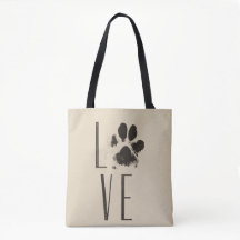 Liebe Pet Pet Print Brown Grunge Typografie