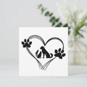 Liebe Pets Einladung (Stehend Vorderseite)