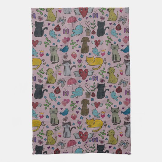 Liebe Pets Geschirrtuch (Vertikal)