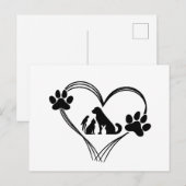 Liebe Pets Postkarte (Vorne/Hinten)