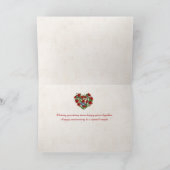 Liebe Petuniherz mit Schmetterlingsjubiläum Karte (Innenseite)