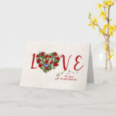 Liebe Petuniherz mit Schmetterlingsjubiläum Karte (Gelbe Blume)