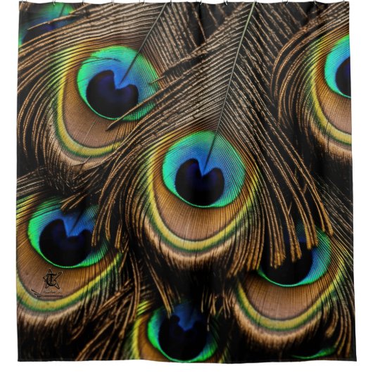 Liebe Pfau Duschvorhang (Vorderseite)