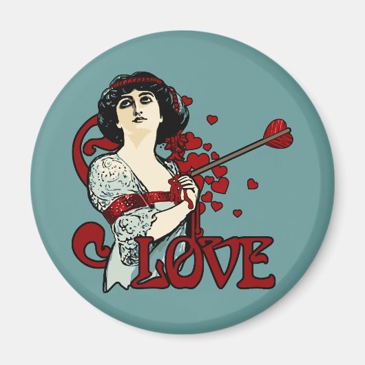 Liebe Pfeil im Herzen Magnet (Vorne)