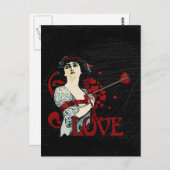 Liebe Pfeil im Herzen Postkarte (Vorne/Hinten)
