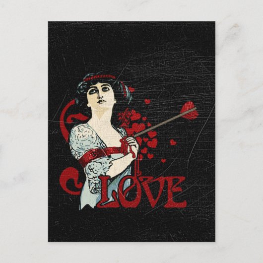 Liebe Pfeil im Herzen Postkarte (Vorderseite)