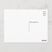 Liebe-Pfeile einfarbige Schwarz-Weiß-Hochzeit Postkarte (Rückseite)