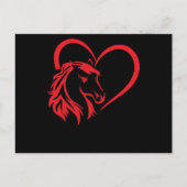 Liebe Pferd Herzstück Reiten Valentinstag Postkarte (Vorderseite)