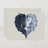 Liebe Pferd Postkarte (Vorne/Hinten)