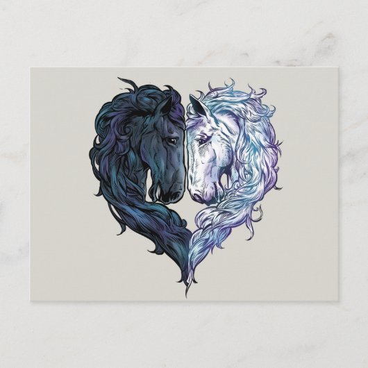 Liebe Pferd Postkarte (Vorderseite)