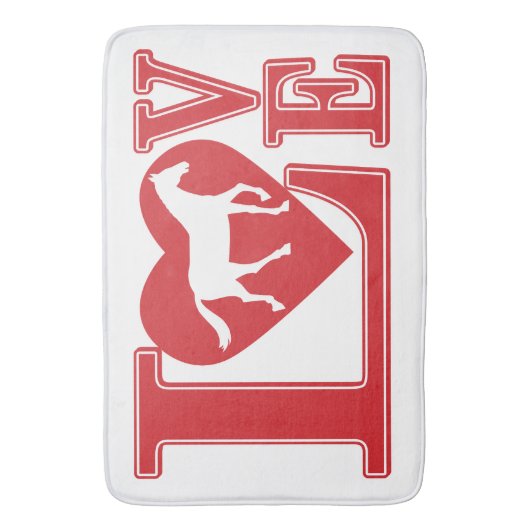 Liebe Pferde Badematte (Vorderseite Vertikal)