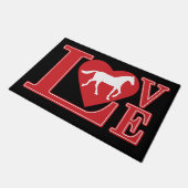 Liebe Pferde Fußmatte (Schrägansicht)