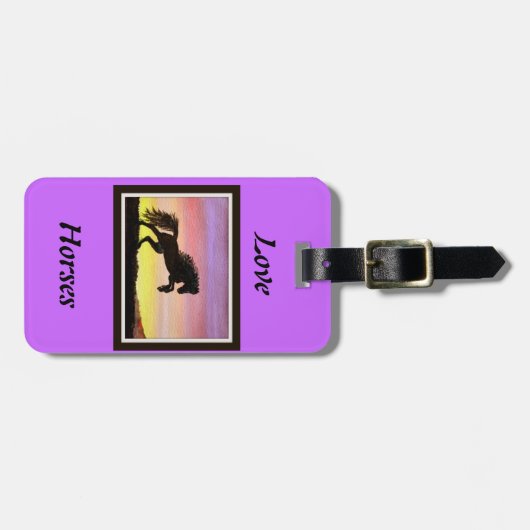 Liebe-Pferde Gepäckanhänger (Vorderseite horizontal)