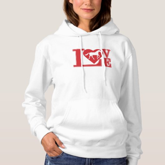 Liebe Pferde Hoodie (Vorderseite)