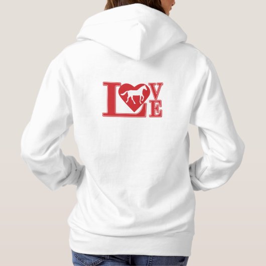 Liebe Pferde Hoodie (Rückseite)