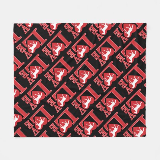 Liebe Pferde. I Liebe Pferde Fleecedecke (Vorderseite (Horizontal))