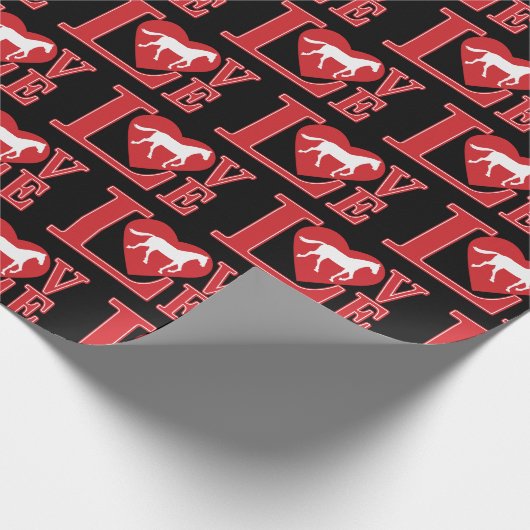 Liebe Pferde, I Liebe Pferde Geschenkpapier (Ecke)