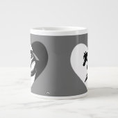 Liebe Pferde Logo mit Herz-Tasse Jumbo-Tasse (Vorderseite)